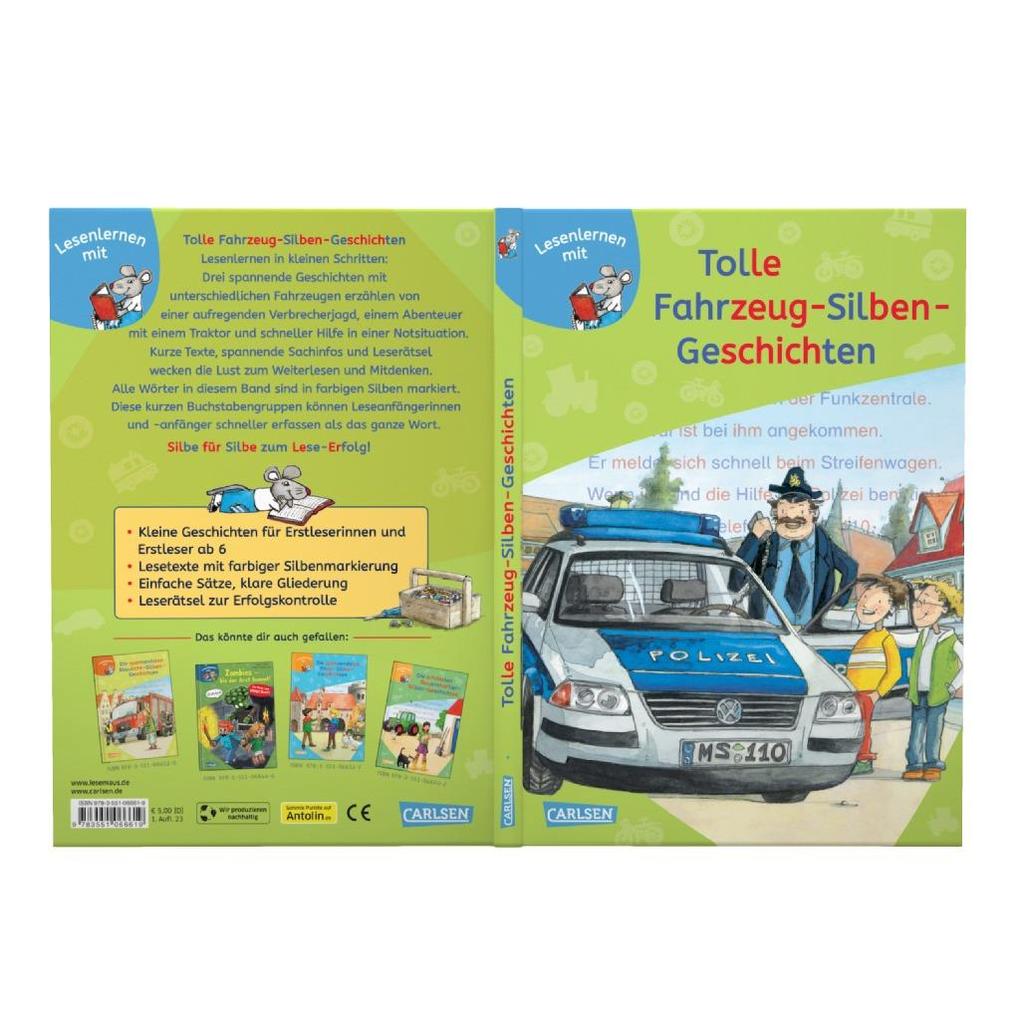 Weitere Ansicht: LESEMAUS zum Lesenlernen Sammelbände: Tolle Fahrzeug-Silben-Geschichten