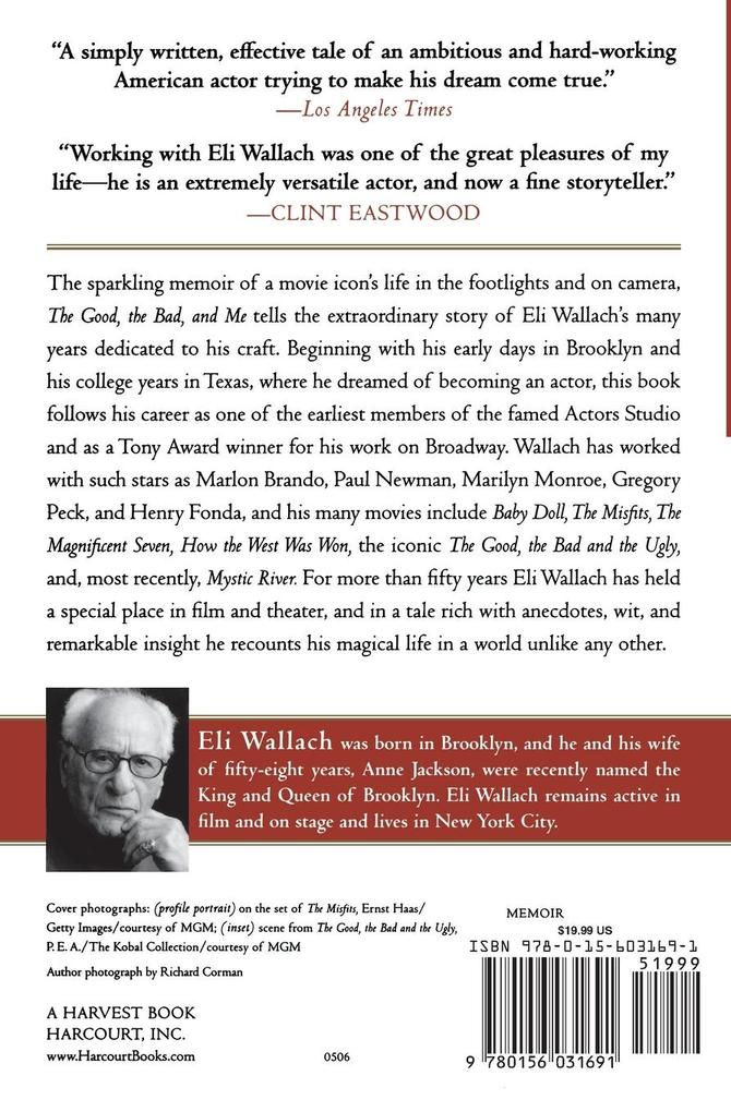 Weitere Ansicht: The Good, the Bad, and Me | Eli Wallach