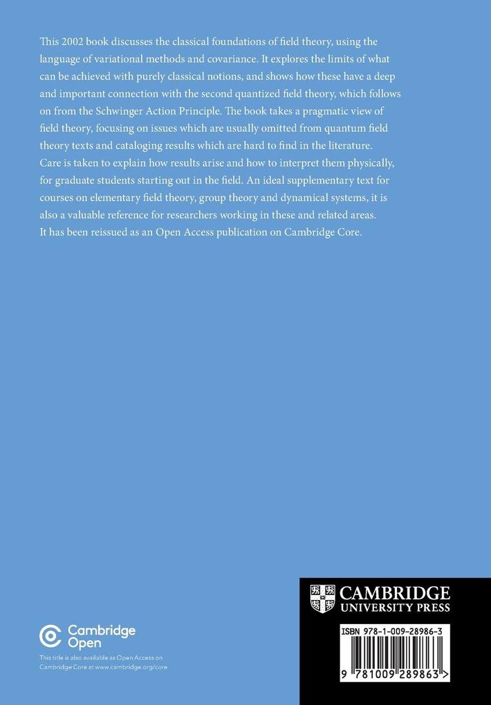 Weitere Ansicht: Classical Covariant Fields | Mark Burgess