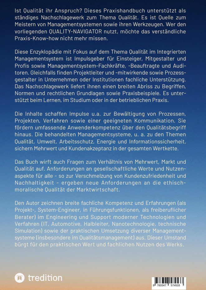 Weitere Ansicht: QUALITY-NAVIGATOR - Integriertes Management | Wolfgang Kießling