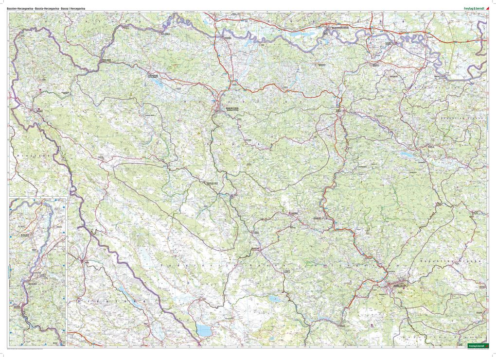 Weitere Ansicht: freytag & berndt Straßenkarte Bosnien-Herzegowina 1:200.000