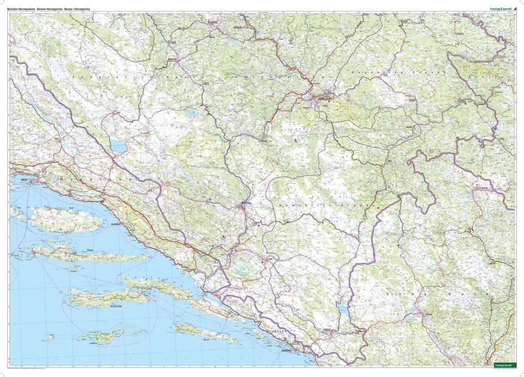 Weitere Ansicht: freytag & berndt Straßenkarte Bosnien-Herzegowina 1:200.000