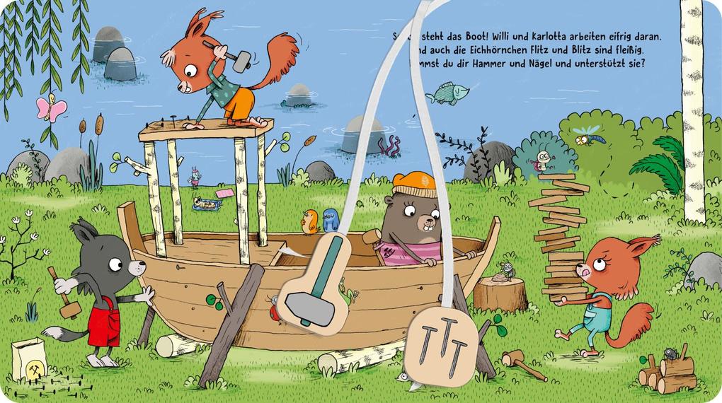 Weitere Ansicht: Willi Wölfchen: Wir bauen ein Boot! | Julia Klee