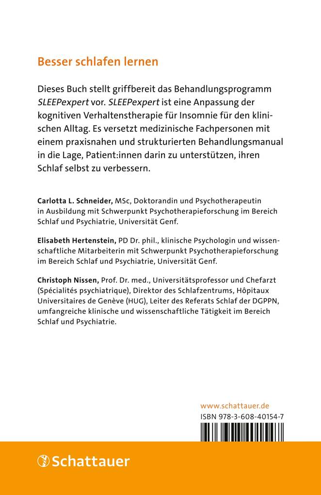 Weitere Ansicht: Insomnie (griffbereit) | Carlotta Schneider, Elisabeth Hertenstein, Christoph Nissen