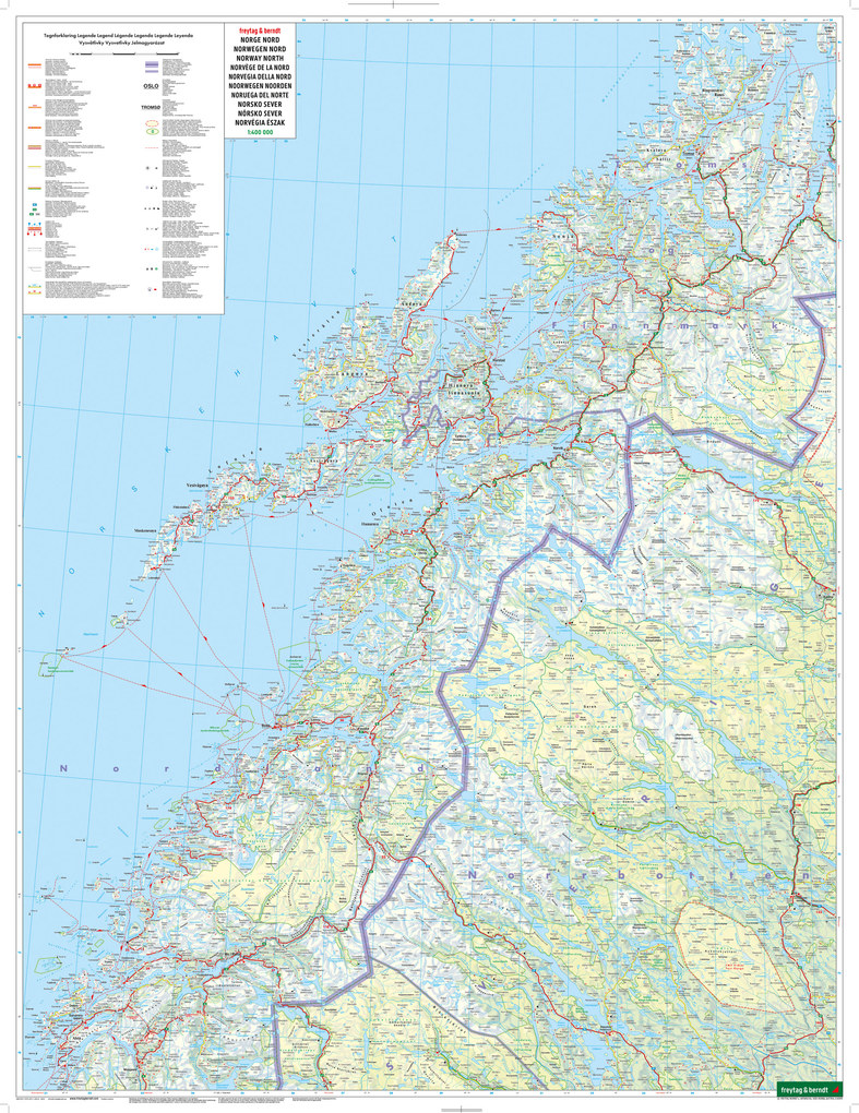 Weitere Ansicht: freytag & berndt Straßenkarte Norwegen Nord, Tromsø - Bodø - Narvik 1:400.000