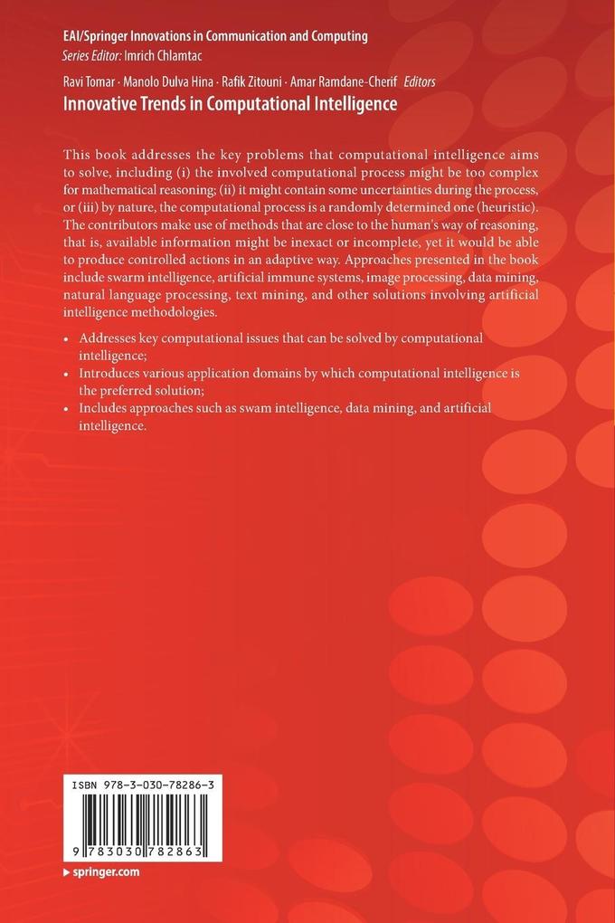 Weitere Ansicht: Innovative Trends in Computational Intelligence