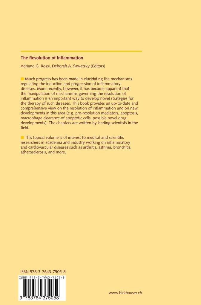 Weitere Ansicht: The Resolution of Inflammation