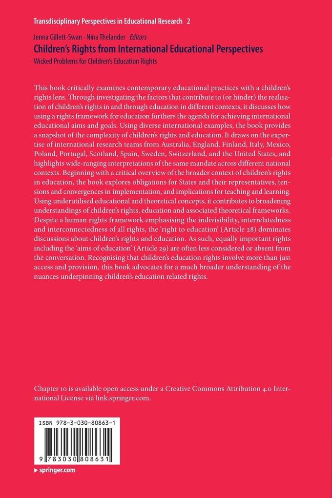 Weitere Ansicht: Children's Rights from International Educational Perspectives