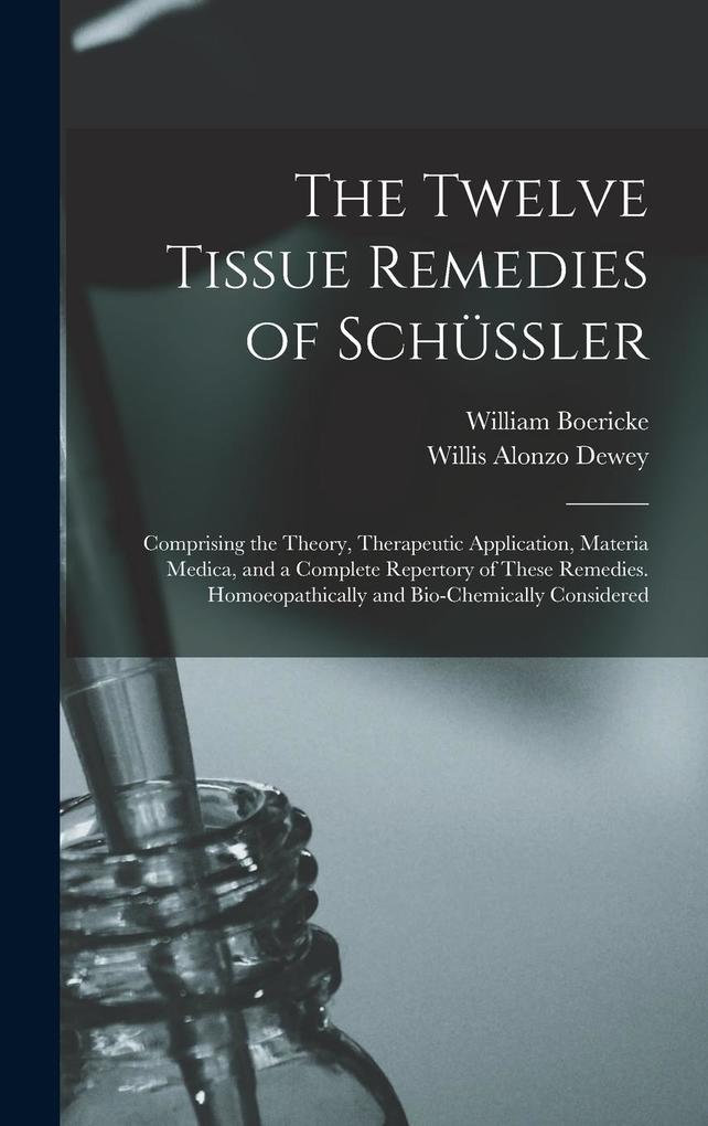 Produktbild: The Twelve Tissue Remedies of Schüssler | Willis Alonzo Dewey, William Boericke