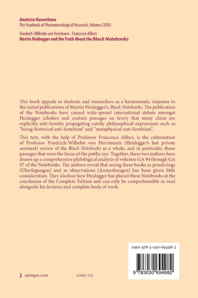 Weitere Ansicht: Martin Heidegger and the Truth About the Black Notebooks | Friedrich-Wilhelm von Herrmann, Francesco Alfieri