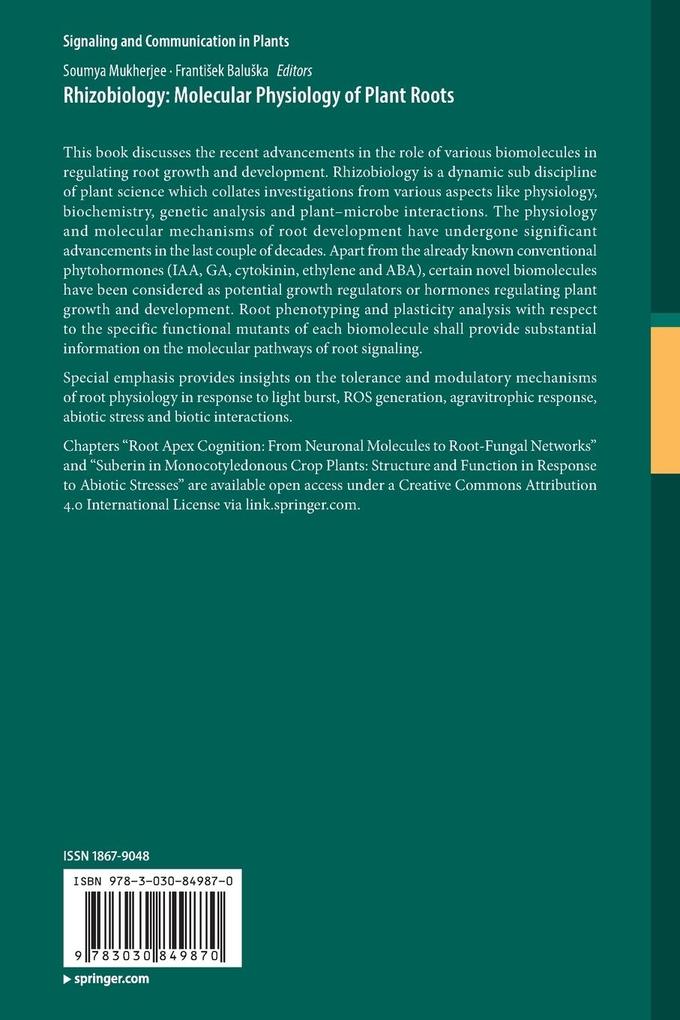 Weitere Ansicht: Rhizobiology: Molecular Physiology of Plant Roots