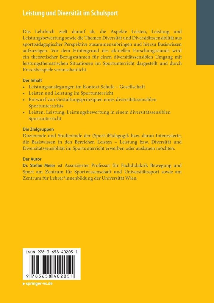 Weitere Ansicht: Leistung und Diversität im Schulsport | Stefan Meier