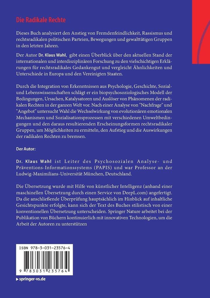 Weitere Ansicht: Die Radikale Rechte | Klaus Wahl