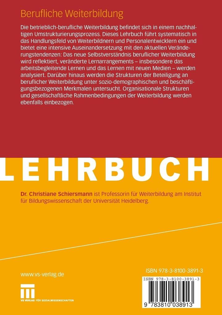 Weitere Ansicht: Berufliche Weiterbildung | Christiane Schiersmann