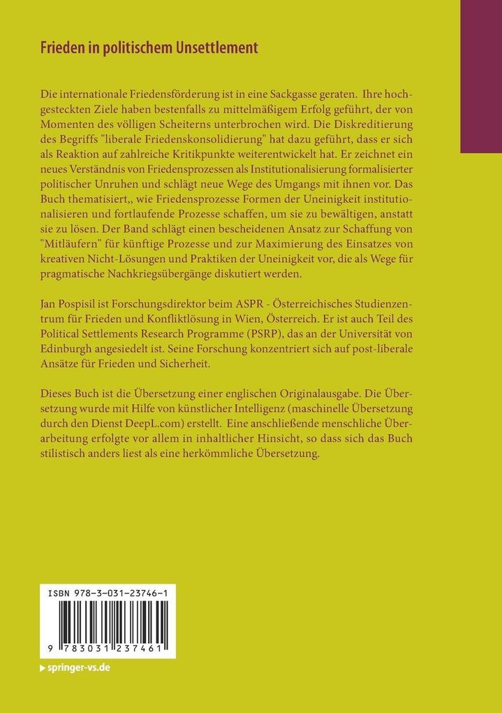 Weitere Ansicht: Frieden in politischem Unsettlement | Jan Pospisil