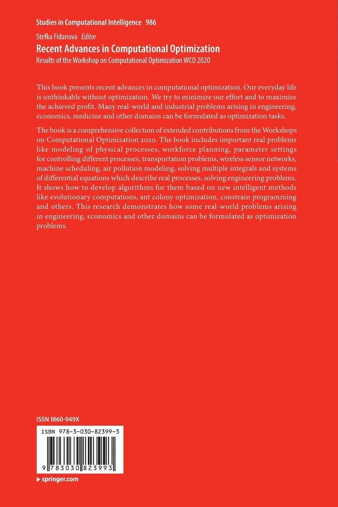 Weitere Ansicht: Recent Advances in Computational Optimization