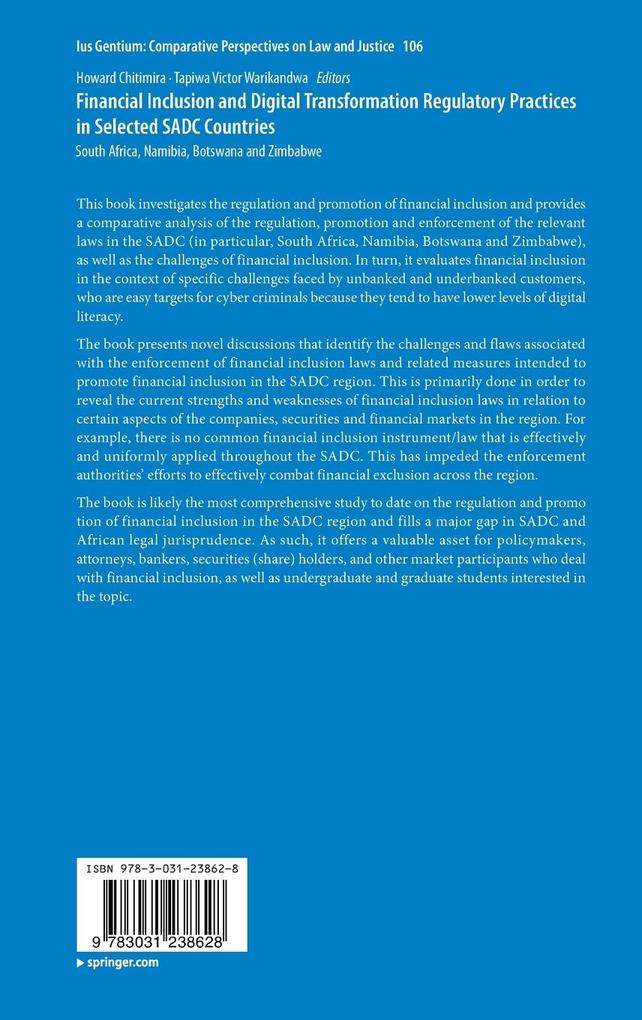 Weitere Ansicht: Financial Inclusion and Digital Transformation Regulatory Practices in Selected SADC Countries