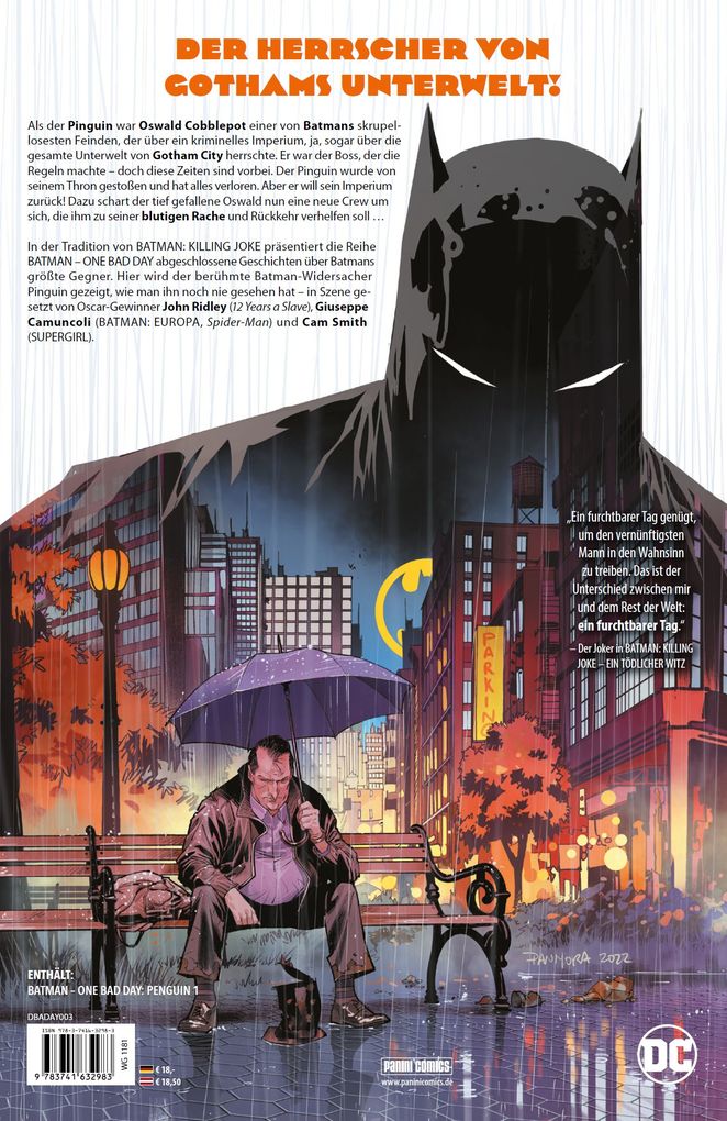 Weitere Ansicht: Batman - One Bad Day: Der Pinguin | John Ridley, Guiseppe Camuncoli, Cam Smith