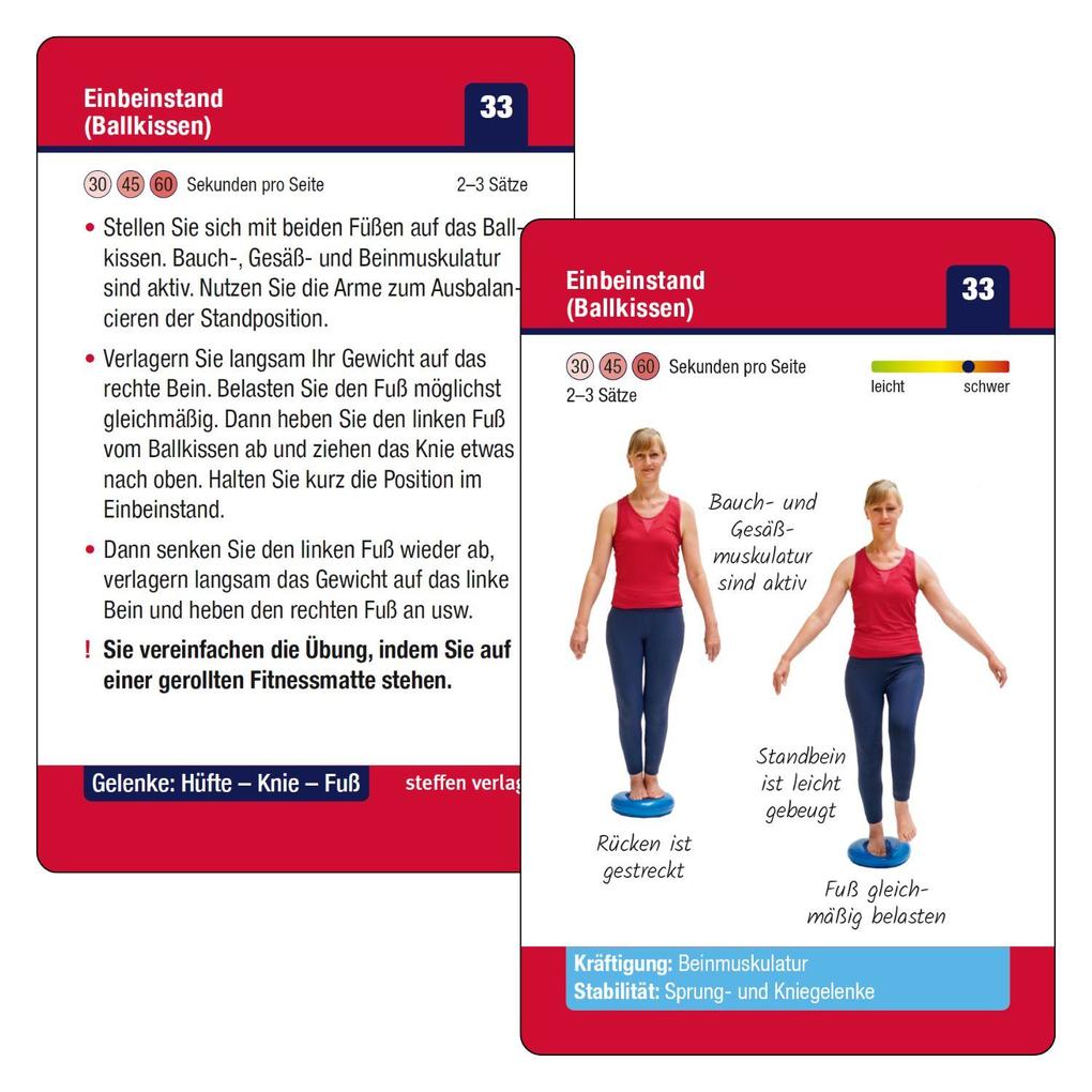 Weitere Ansicht: Trainingskarten Gelenke: Hüfte - Knie - Fuß | Ronald Thomschke