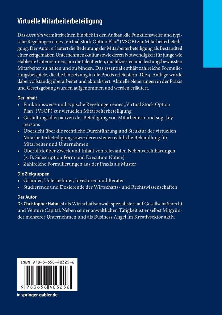 Weitere Ansicht: Virtuelle Mitarbeiterbeteiligung | Christopher Hahn
