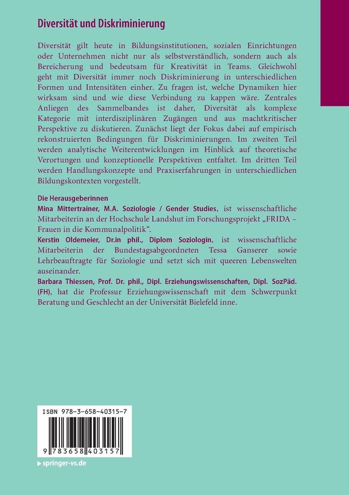 Weitere Ansicht: Diversität und Diskriminierung