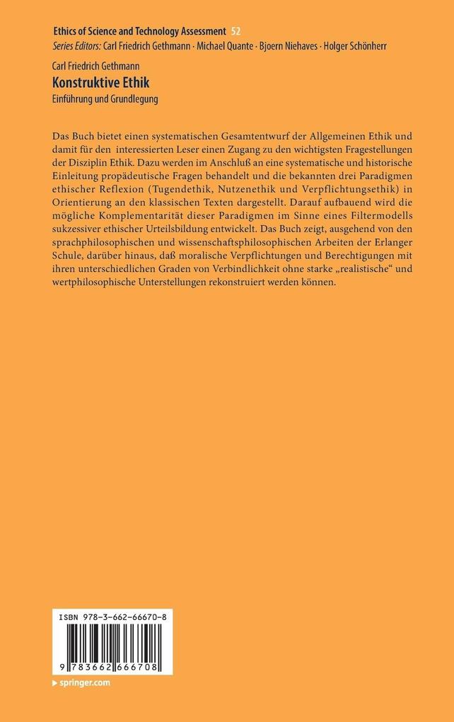 Weitere Ansicht: Konstruktive Ethik | Carl Friedrich Gethmann