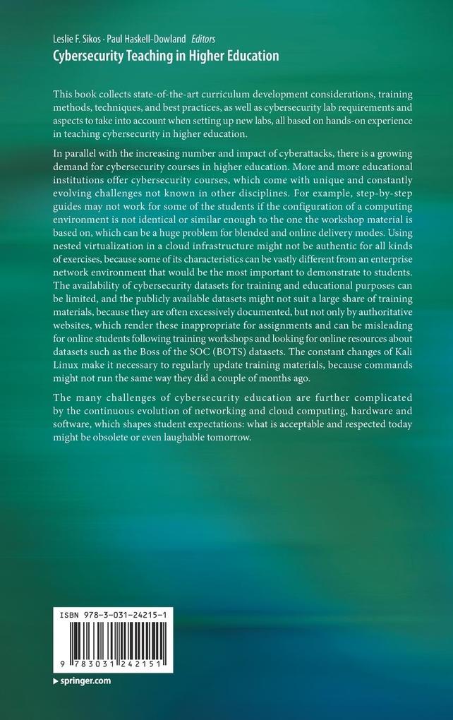 Weitere Ansicht: Cybersecurity Teaching in Higher Education
