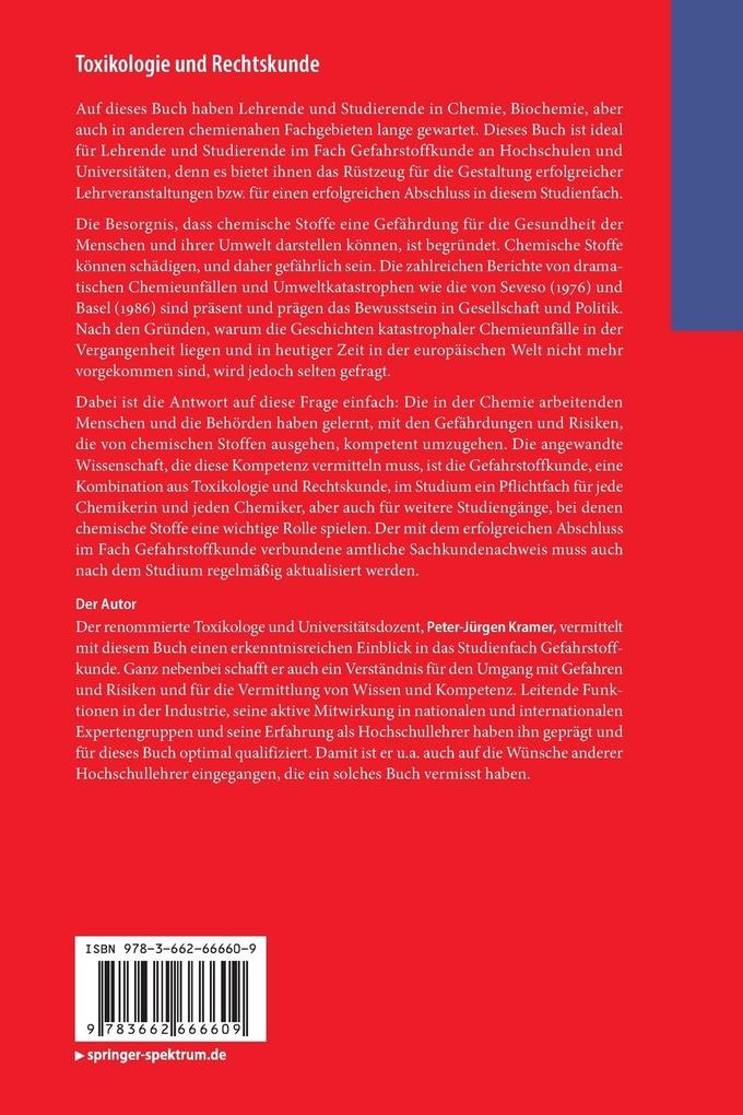 Weitere Ansicht: Toxikologie und Rechtskunde | Peter-Jürgen Kramer