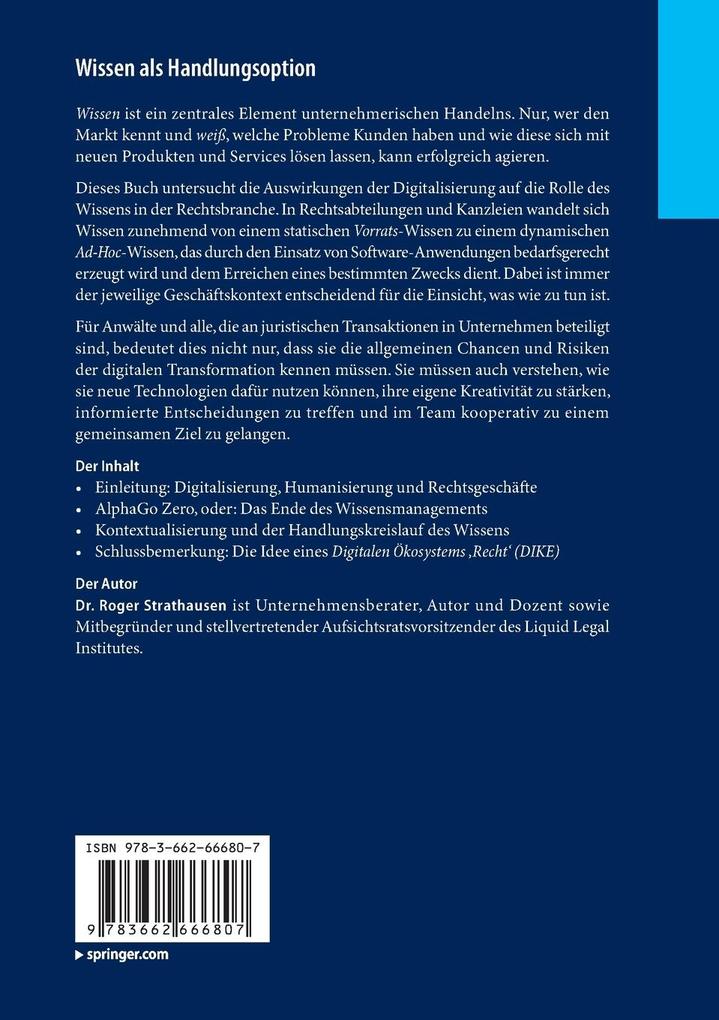 Weitere Ansicht: Wissen als Handlungsoption | Roger Strathausen