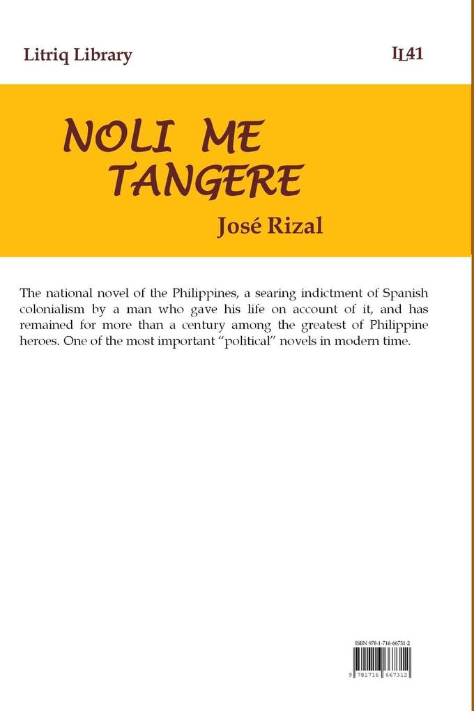 Weitere Ansicht: Noli Me Tangere | José Rizal