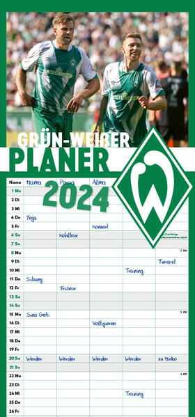 Produktbild: grün-weißer Planer 2024 | Carl Schünemann Verlag