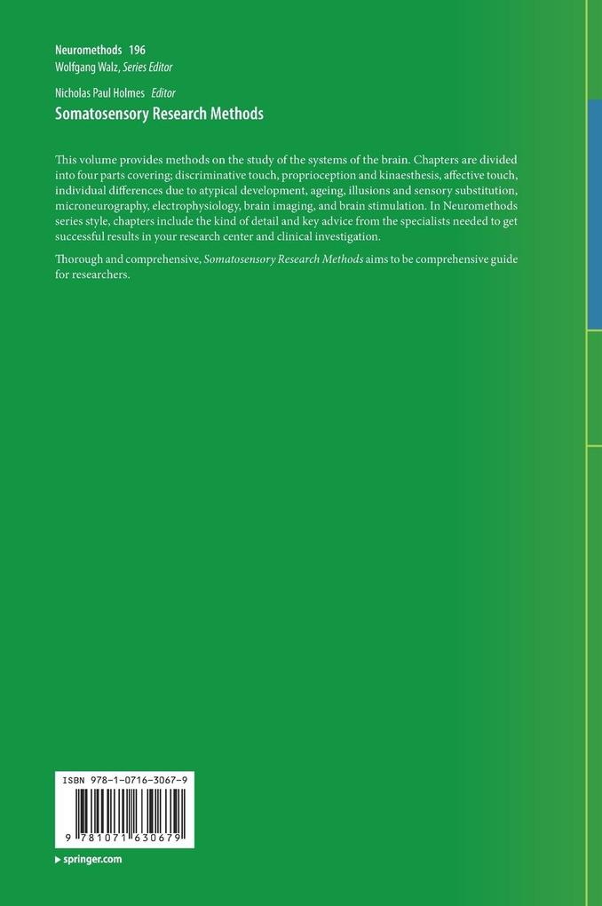 Weitere Ansicht: Somatosensory Research Methods