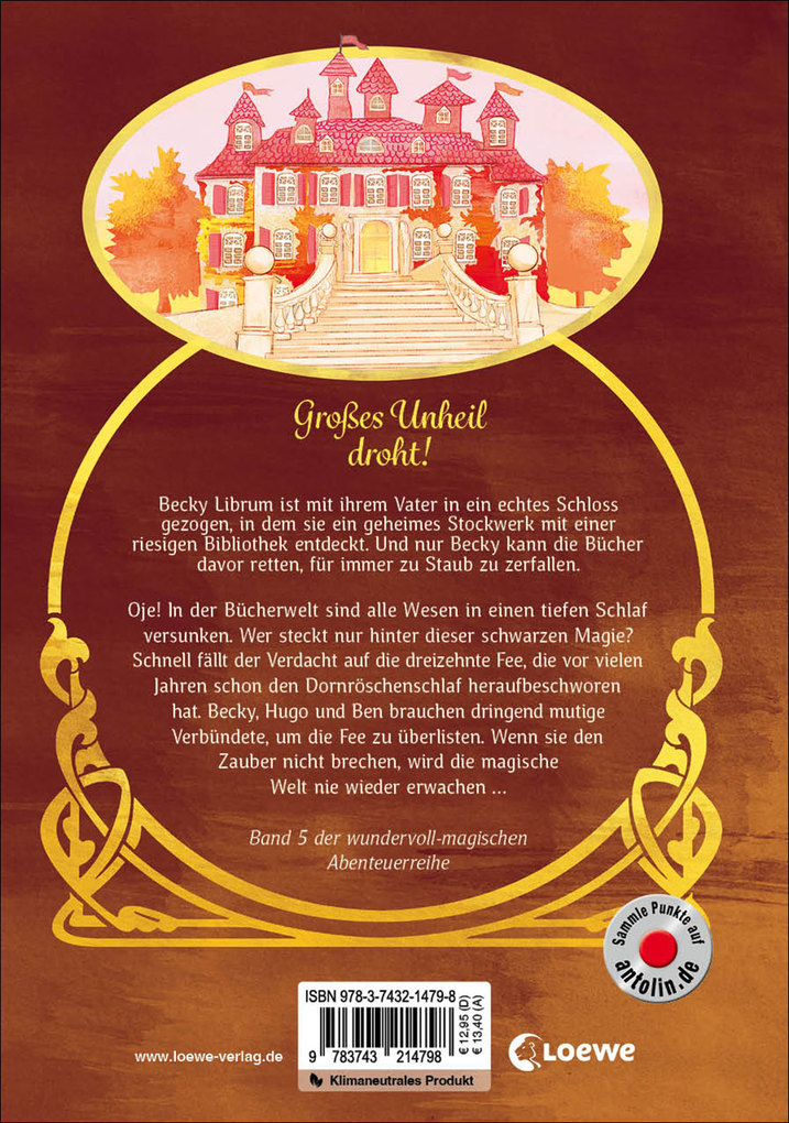 Weitere Ansicht: Das Bücherschloss (Band 5) - Der tintenschwarze Schlafzauber | Barbara Rose