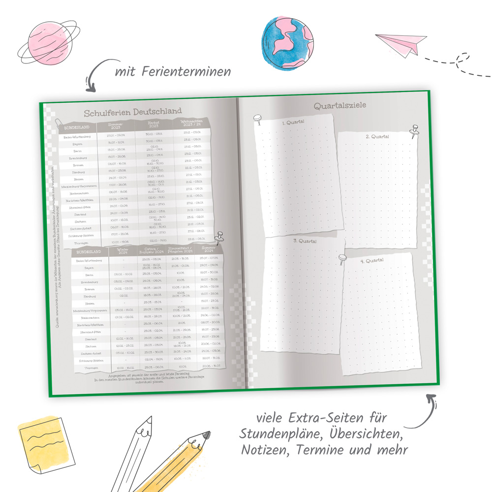 Weitere Ansicht: Trötsch Schülerkalender Flexi Glücksreif 23/24