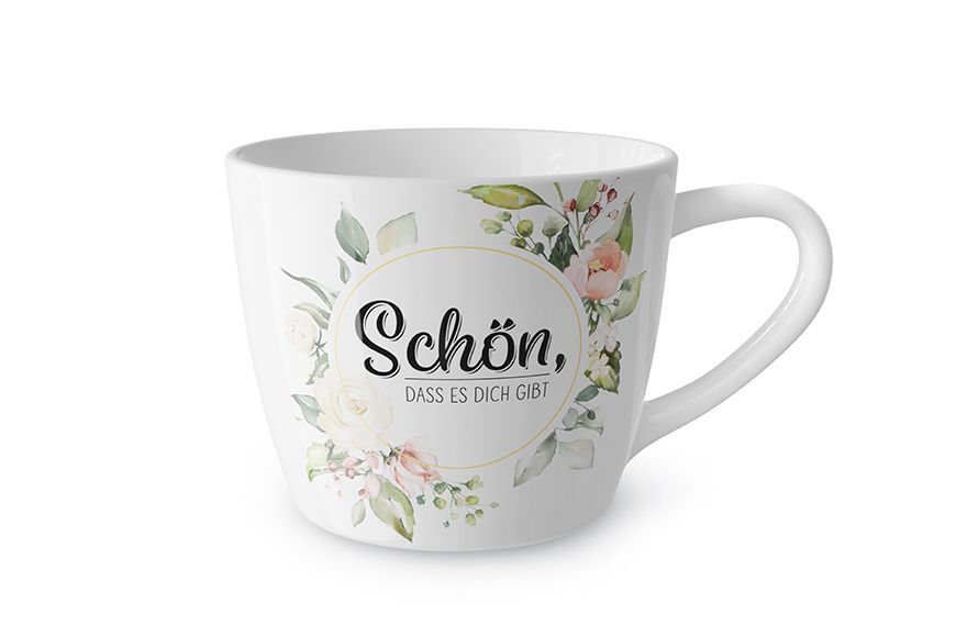 Produktbild: Maxibecher 400ml Schön, dass es dich gibt, Blume