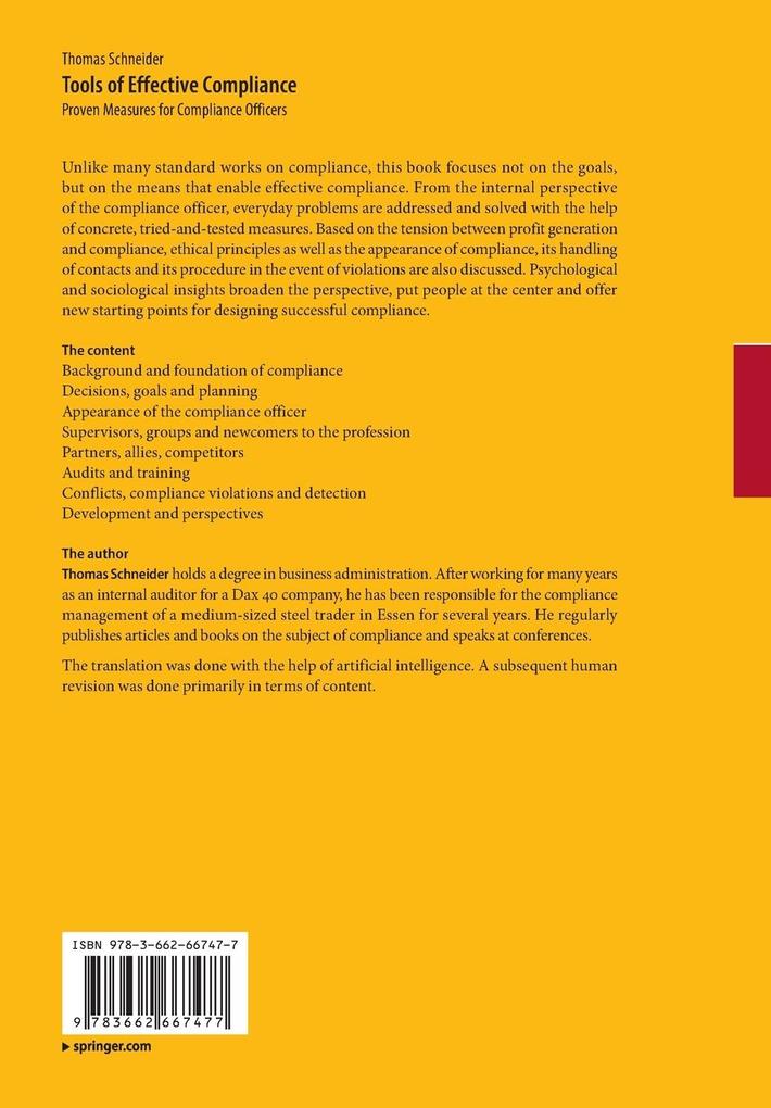 Weitere Ansicht: Tools of Effective Compliance | Thomas Schneider