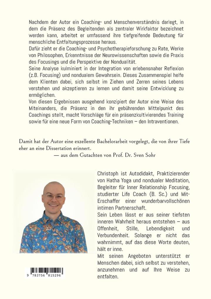 Weitere Ansicht: Präsenzbasiertes Coaching | Christoph J. Koerber