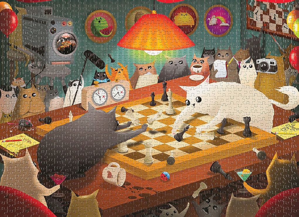 Weitere Ansicht: Exploding Kittens Puzzle: Cats Playing Chess