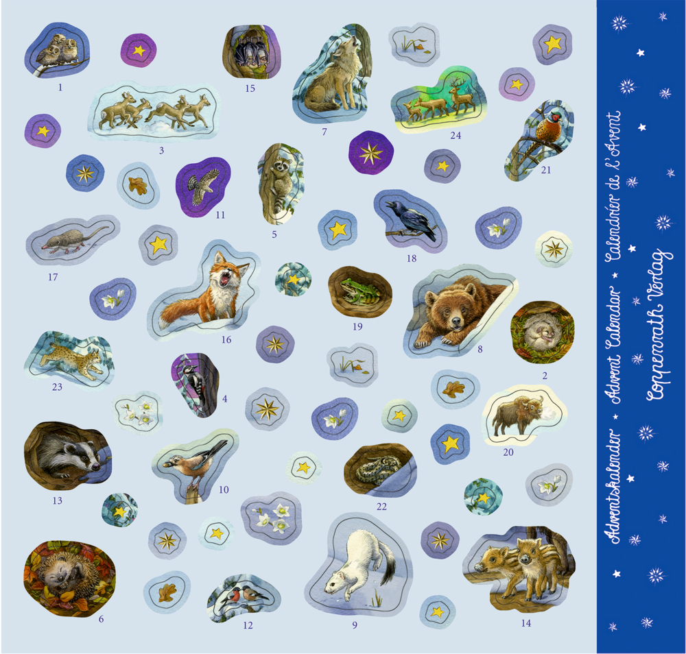Weitere Ansicht: Coppenrath - Tiere im Winterwald, Sticker-Adventskalender