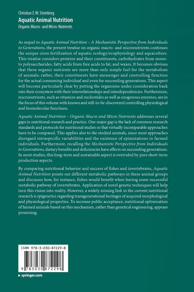 Weitere Ansicht: Aquatic Animal Nutrition | Christian E.W. Steinberg