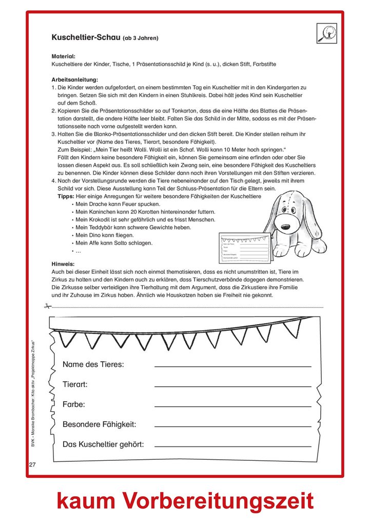 Weitere Ansicht: Kita aktiv Projektmappe Zirkus | Mareike Brombacher