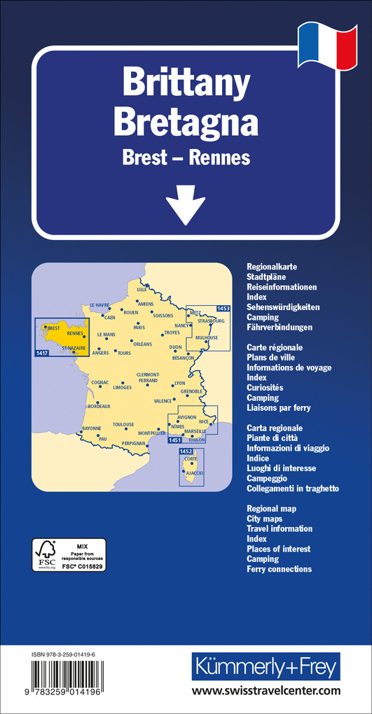 Weitere Ansicht: Kümmerly+Frey Regional-Strassenkarte Bretagne 1:200.000