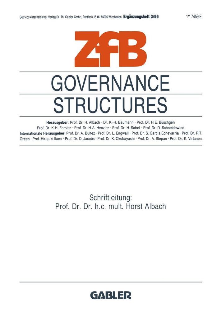 Produktbild: Governance Structures