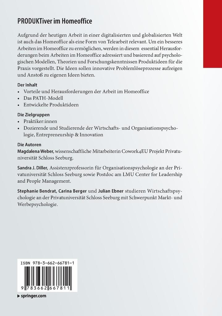 Weitere Ansicht: PRODUKTiver im Homeoffice | Magdalena Weber, Sandra J. Diller, Stephanie Bendrat, Carina Berger, Julian Ebner