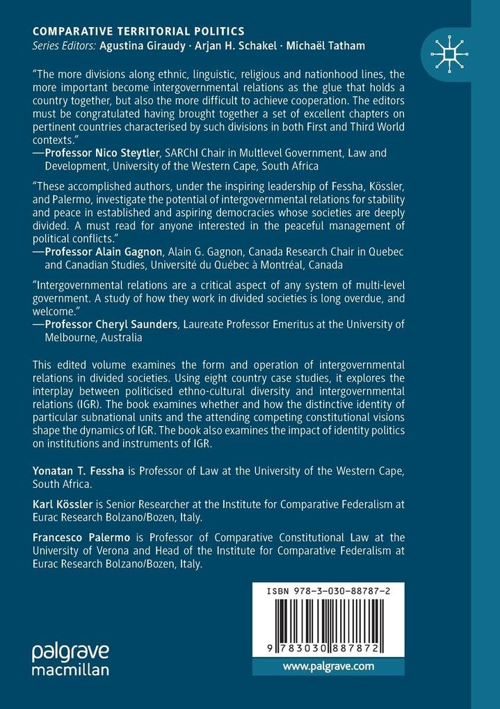 Weitere Ansicht: Intergovernmental Relations in Divided Societies