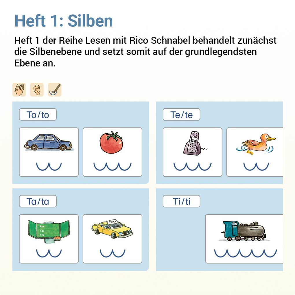 Weitere Ansicht: Lesen mit Rico Schnabel, Heft 1: Silben | Stefanie Drecktrah, Mareike Hahn