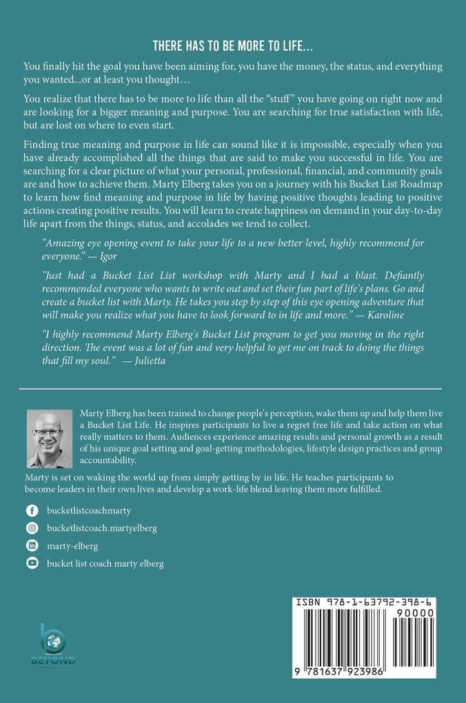 Weitere Ansicht: Live Your Bucket List Life Now | Marty Elberg