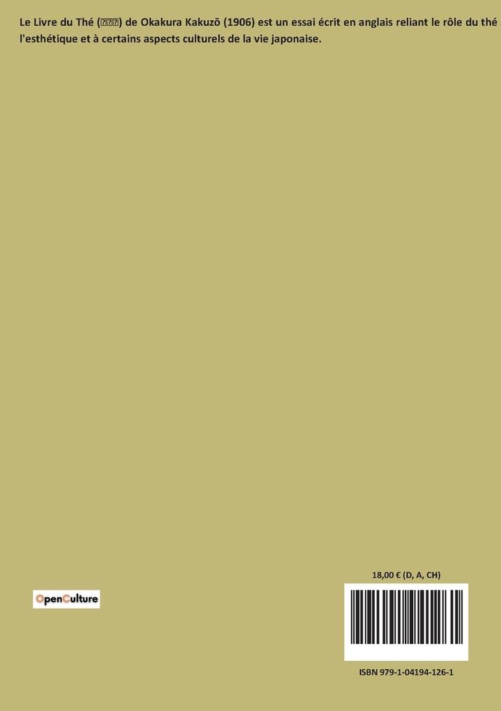 Weitere Ansicht: The book of Tea | Okakura Kakuz