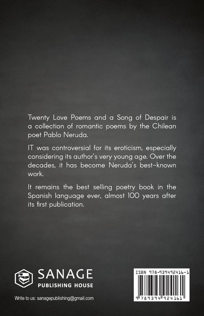 Weitere Ansicht: Twenty Love Poems And A Song Of Despair | Pablo Neruda