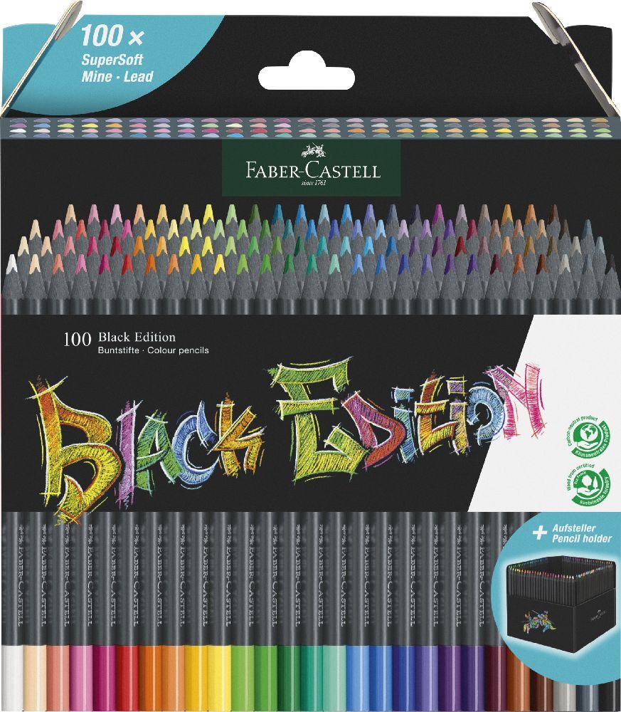 Produktbild: Faber-Castell Buntstifte Black Edition 100er Set